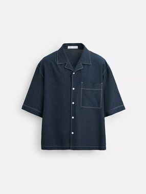 Zara men indigo shirt